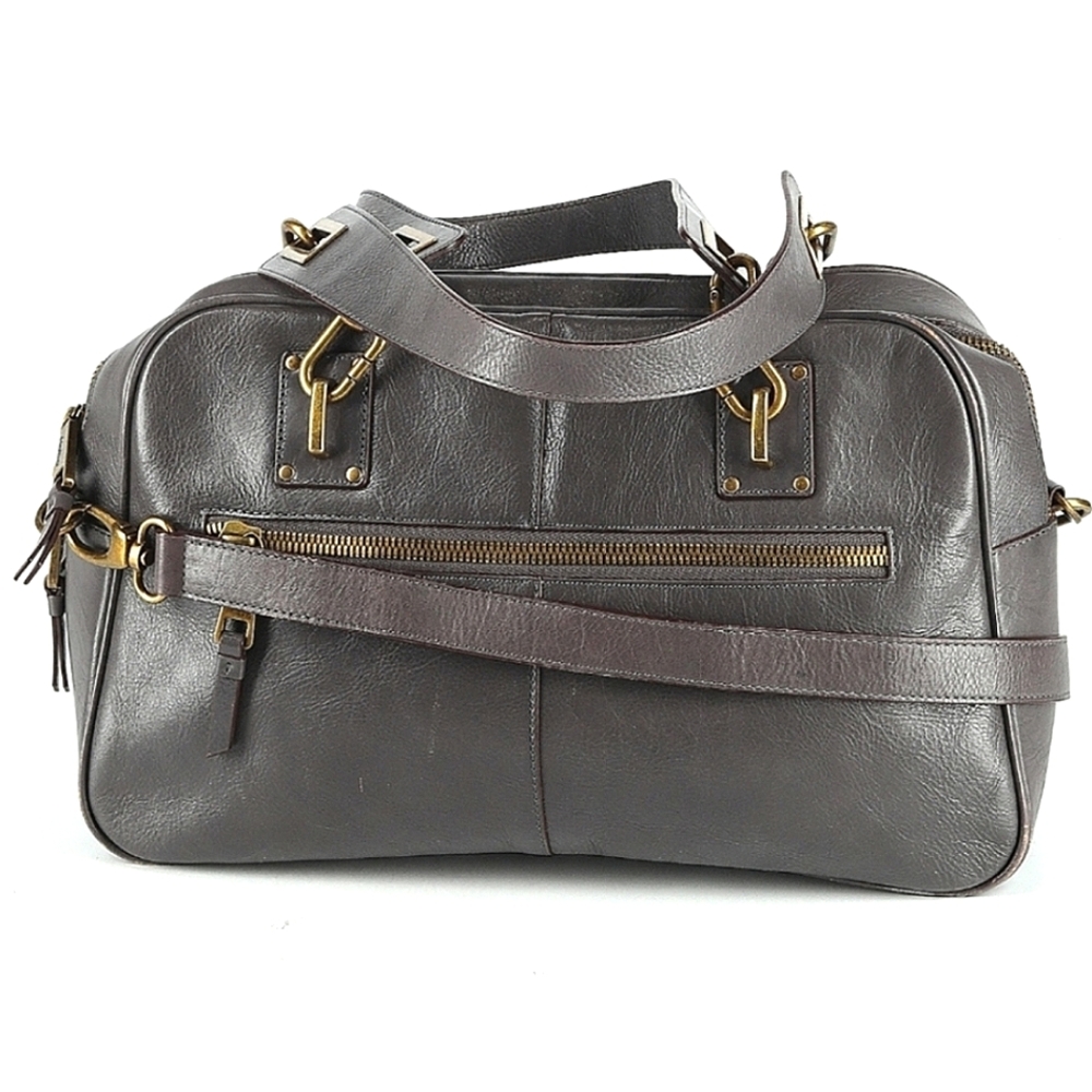 HOBO Int'l Dark Grey Leather Crossbody & Handbag